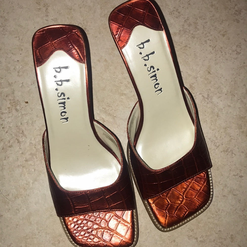 B. B. Simon mules slip ons 8.5